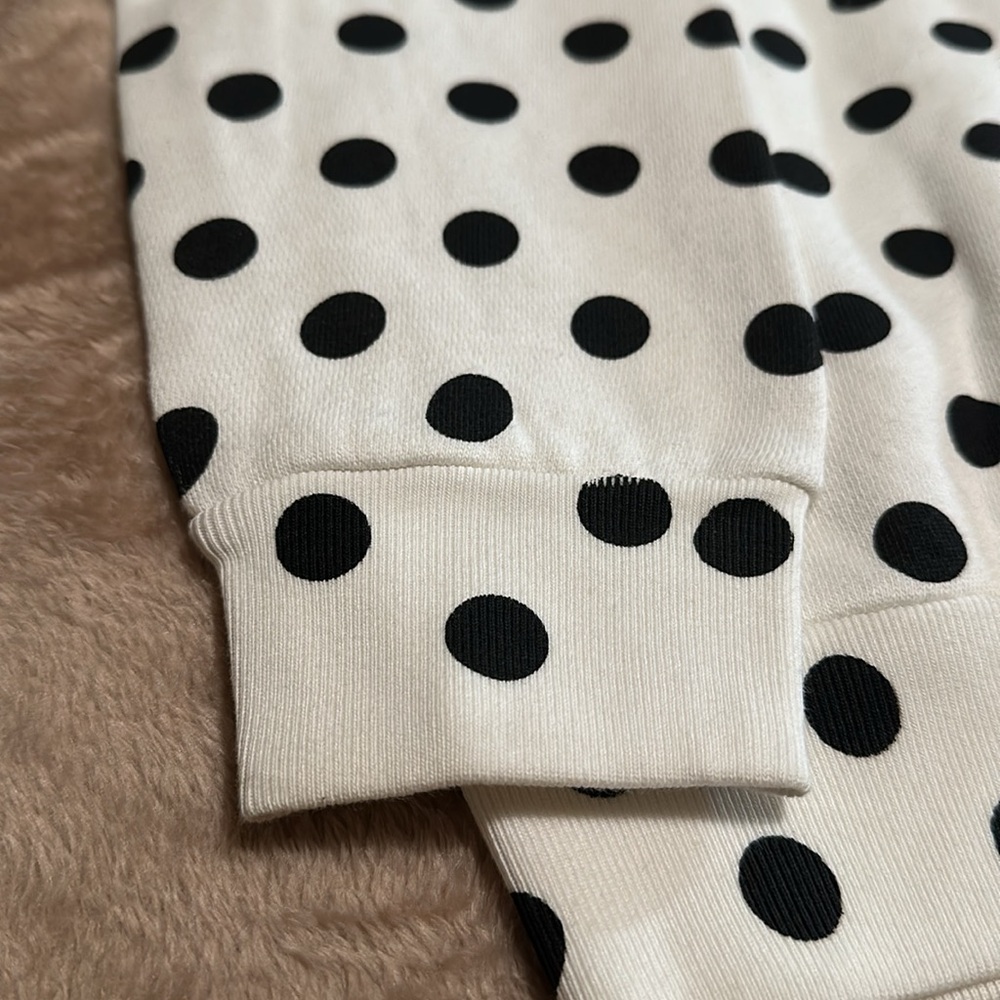 Gucci White & Black Polka Dot Print Sweatshirt - Picture 13 of 14